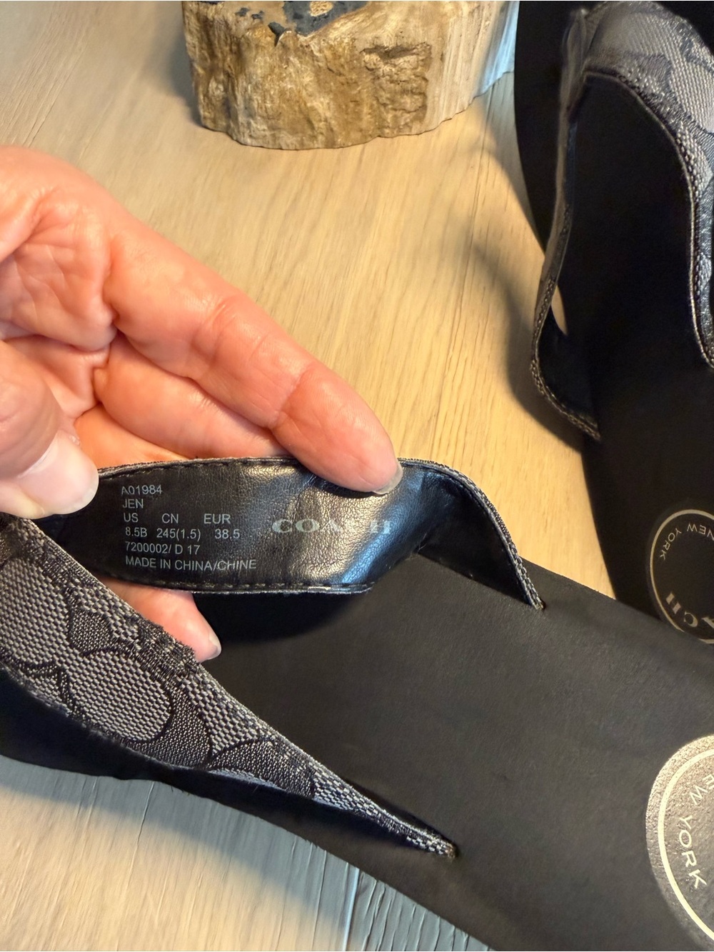 Coach Black Platform Wedge Sandals - Picture 9 of 9